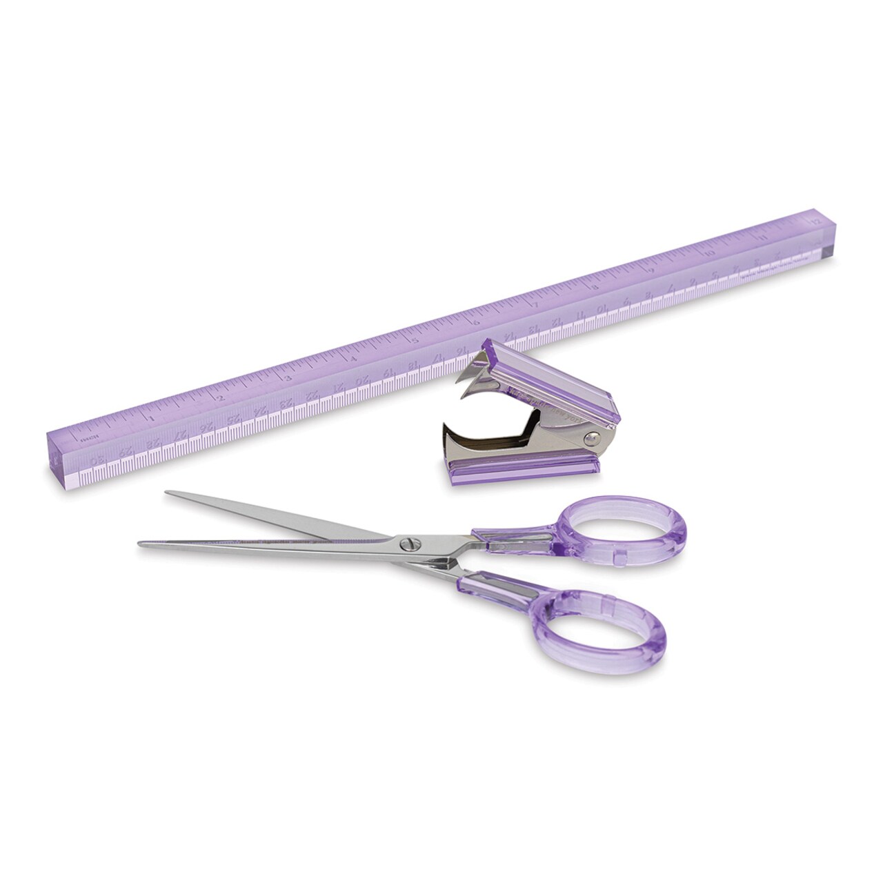 Kate Spade New York Colorblock Acrylic Desk Accessories - Desk Supplies Set, Lilac